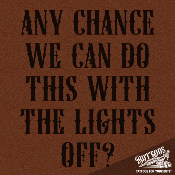 Text - ANY CHANCE WE CAN DO THIS WITH THE LIGHTS OFF? - Image 5